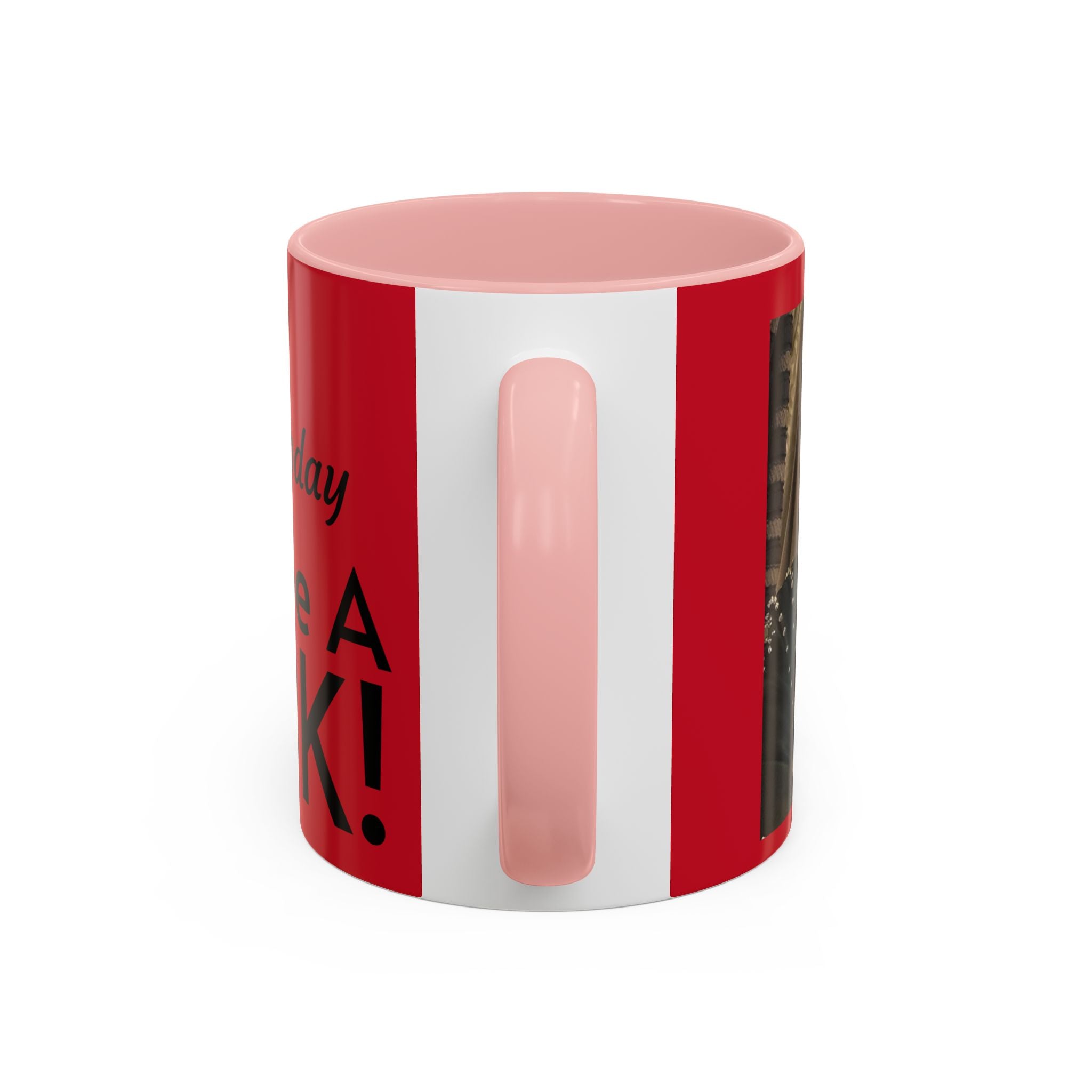 Just for Today Don't Be a Punk Coffee Mug — Bold Red Accent Ceramic Mug
