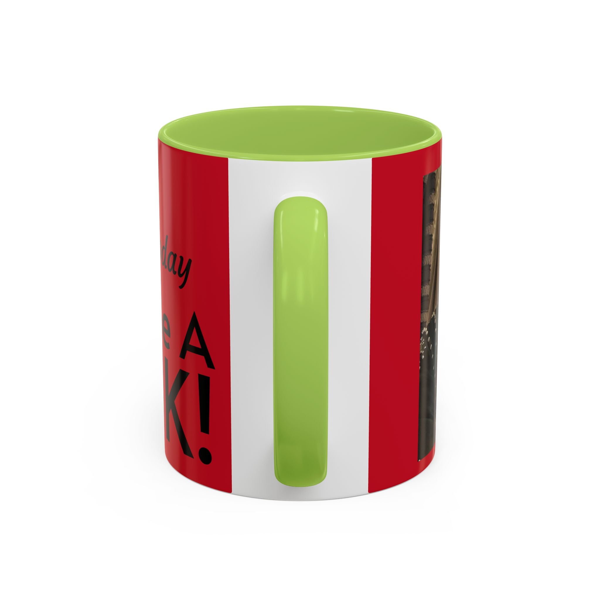 Just for Today Don't Be a Punk Coffee Mug — Bold Red Accent Ceramic Mug