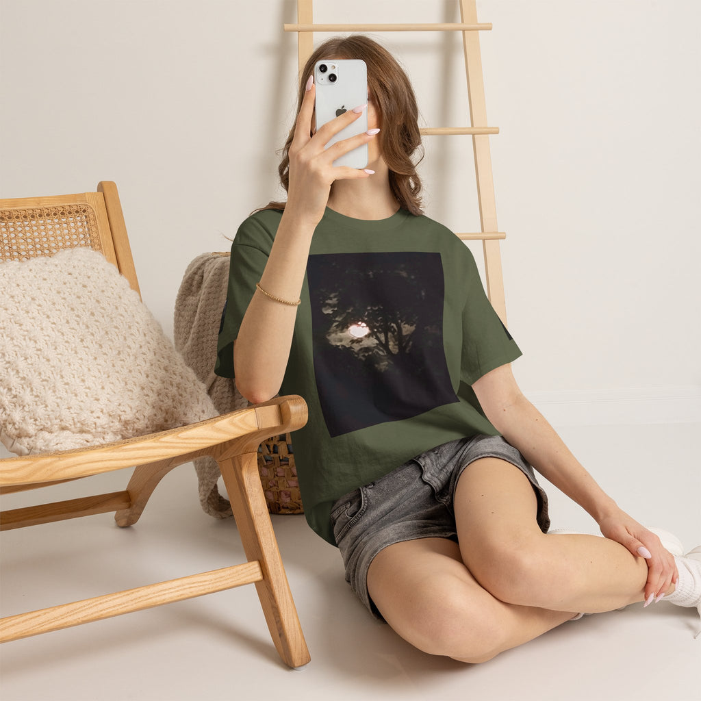Full MoonTree Graphic Tee — Night Sky Photography Shirt
