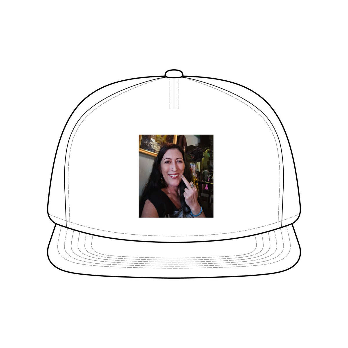 Custom Photo Trucker Hat — Personalized Framed Picture Foam Cap